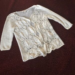 Cold water Creek Crocheted Sweater